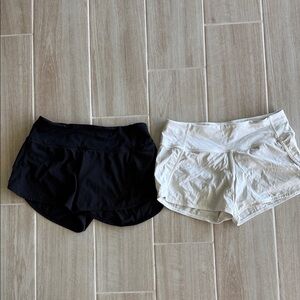Lululemon Athletica Black and White Shorts Duo